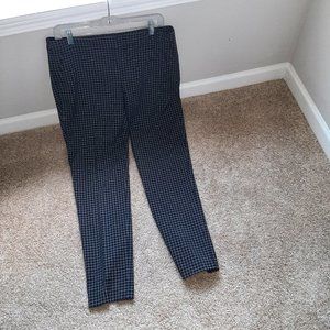 Ankle Pants black/white windowpane plaid 3-season